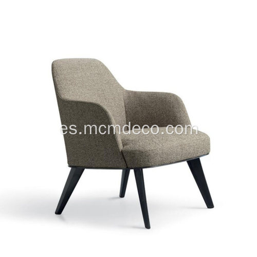 Sillón Jane de tela poliforme de estilo moderno